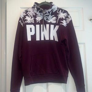 VS Pink Half Zip Sweatshirt (XS)